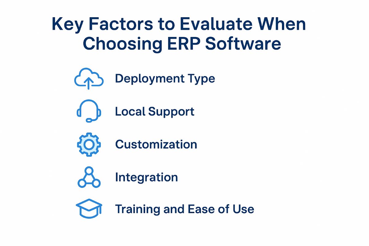 key factors to evaluate when choosing erp software