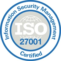 ISO 27001 information security management, certified