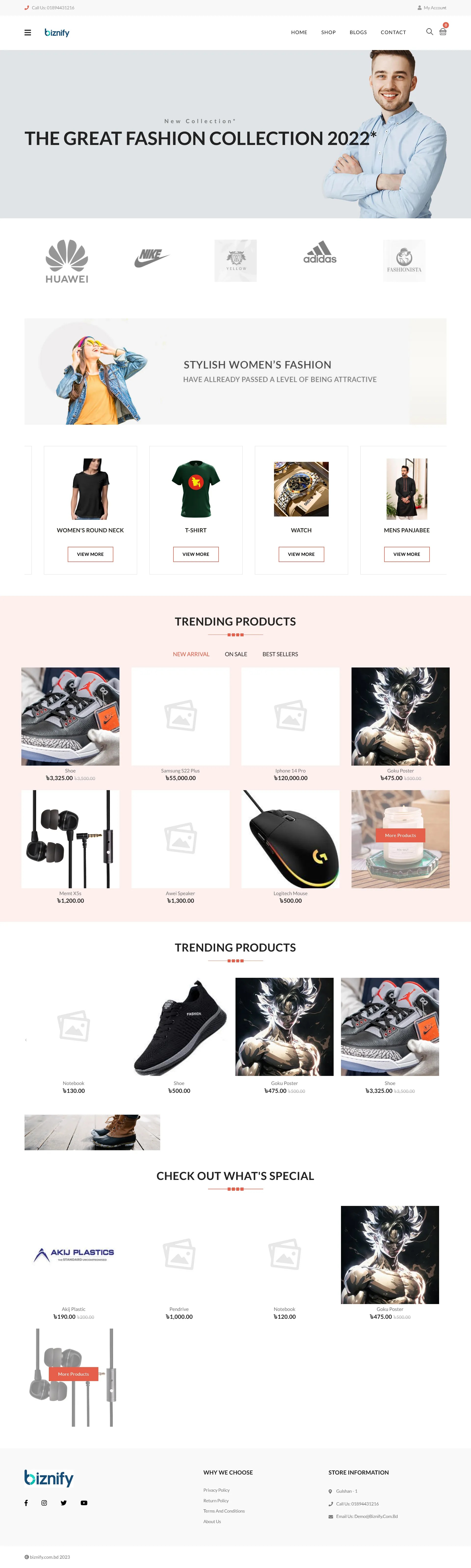 Fashion and trading eCommerce website